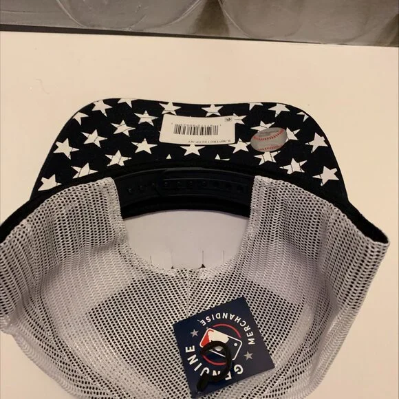 Milwaukee Brewers MLB Navy White Stars Fan Favorite Adjustable Hat - Unisex - Picture 4 of 5